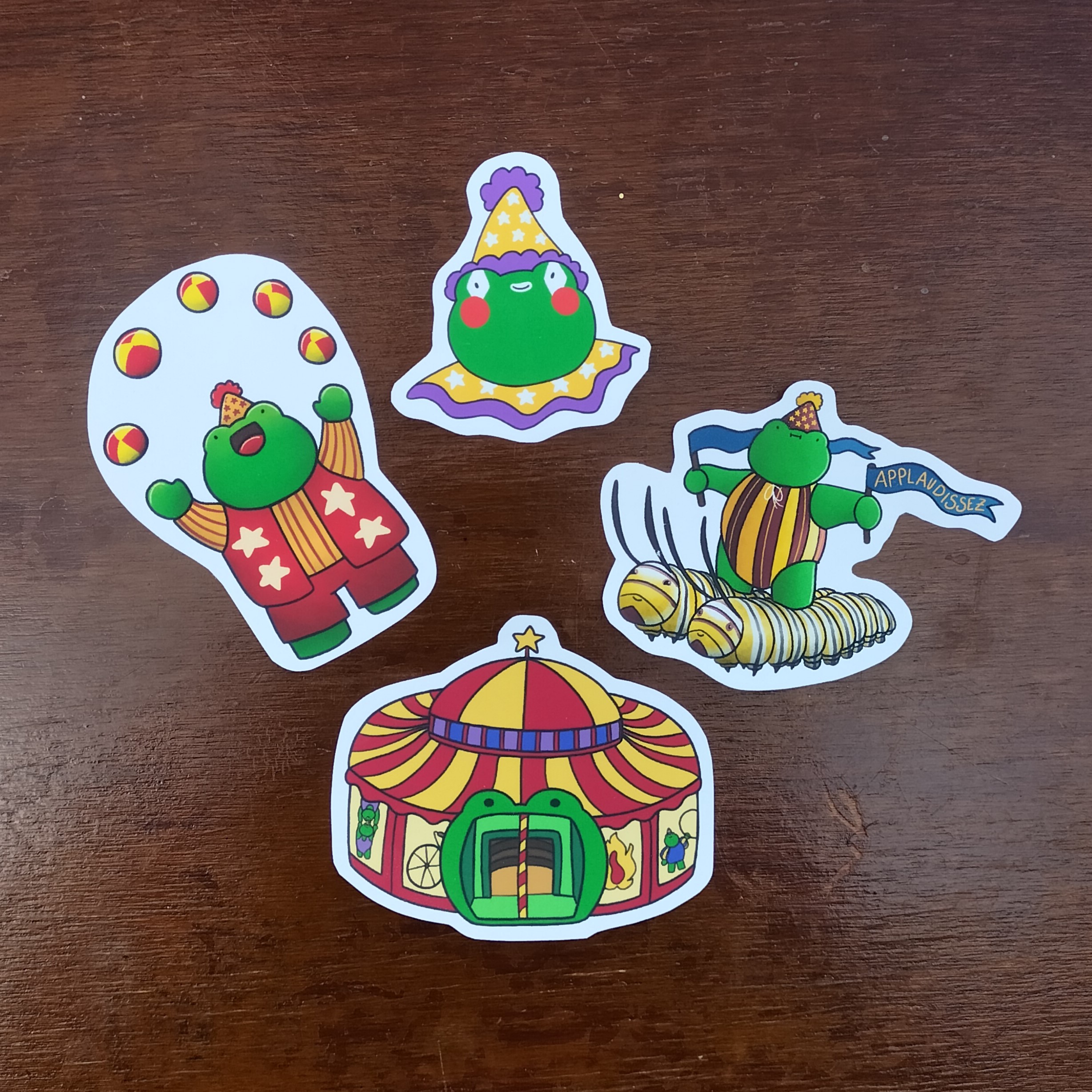 Pack sticker Les Grenouilles au Cirque