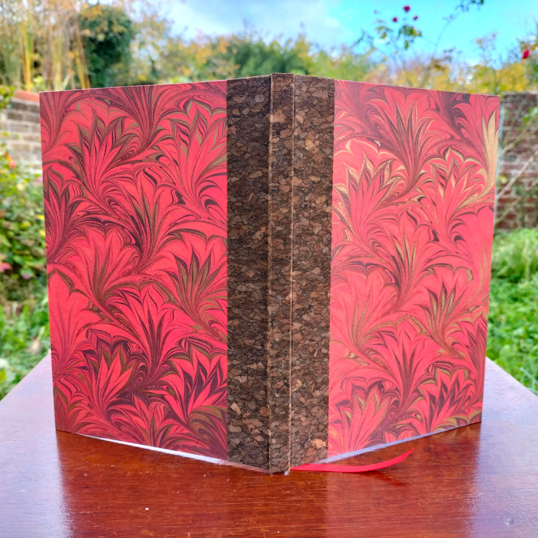 Carnet A5 – Marbrures rouges